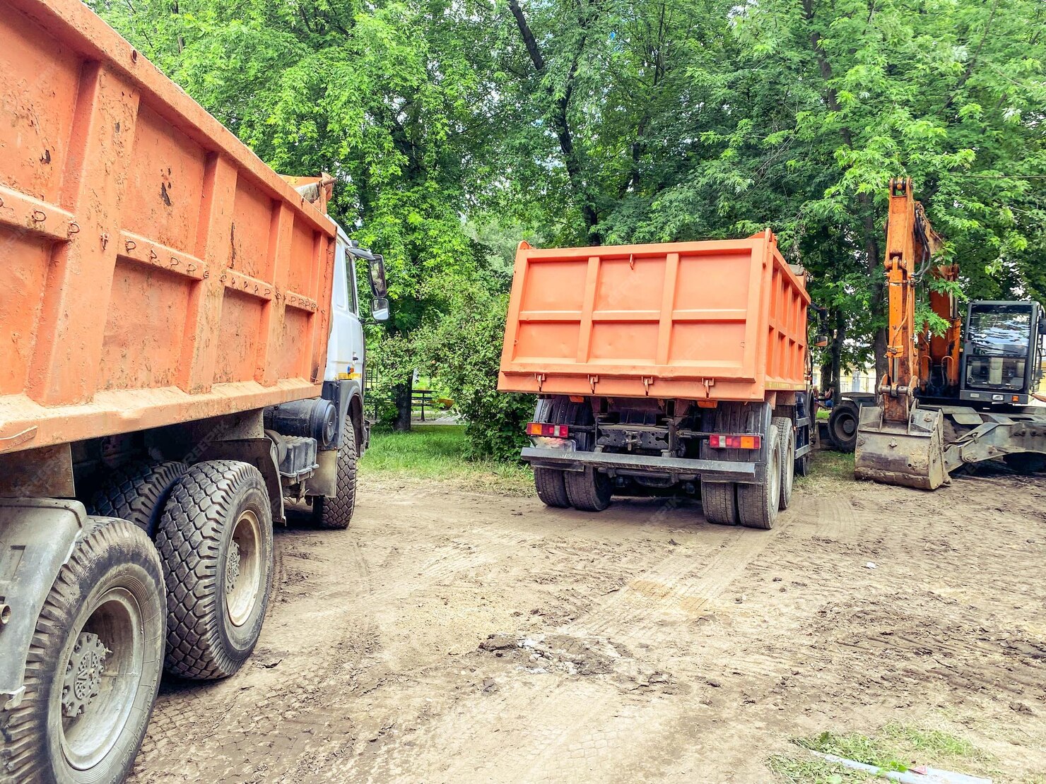 dumpster-rental-services-dump-trucks-excavation-site-waste-removal
